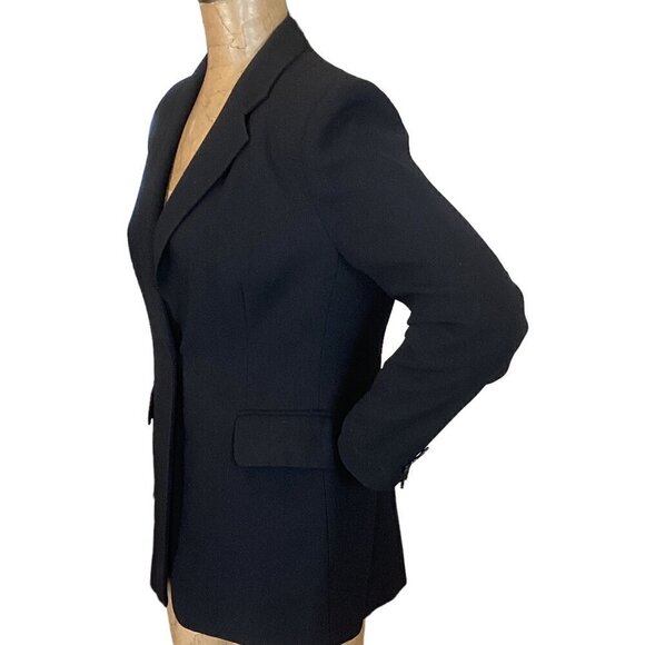 Nygard Collection Classic 1-Button Longline Blazer Jacket Black Sz 8P 299B - Picture 4 of 8
